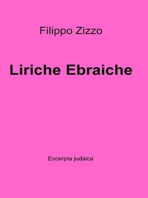 cover image of Liriche Ebraiche